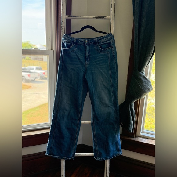 Flying Monkey Dark Blue Flare Jeans - Picture 1 of 3